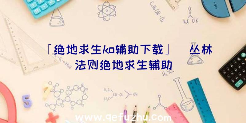 「绝地求生ko辅助下载」|丛林法则绝地求生辅助